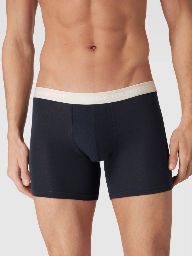 Tommy Hilfiger Boxershort met labelstitching in een set van 3 stuks model '3P Boxer Brief'