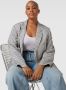 Tommy Hilfiger Curve PLUS SIZE blazer van een mix van lyocell en linnen met streepmotief - Thumbnail 2