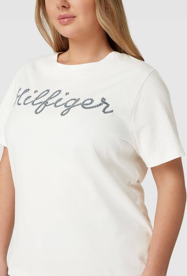 Tommy Hilfiger Curve PLUS SIZE T-shirt met labeldetails