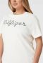 Tommy Hilfiger Curve T-shirt CRV REG ROPE PUFF PRINT met printopdruk ecru - Thumbnail 4