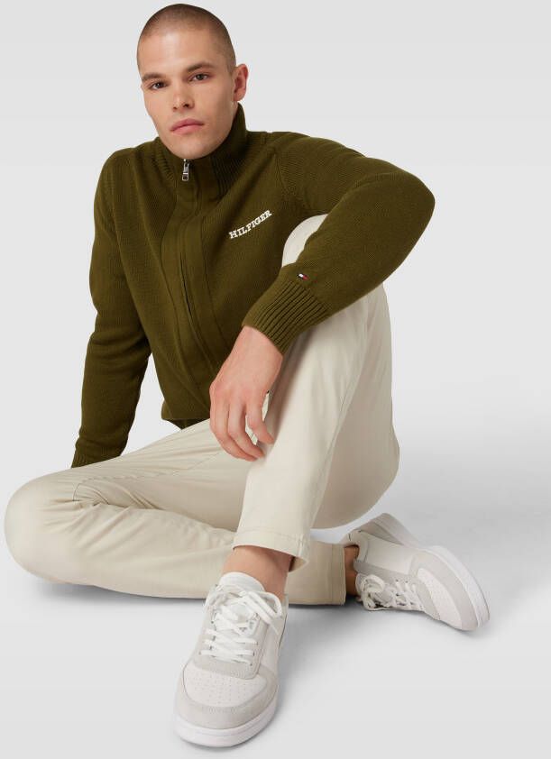 Tommy Hilfiger Gebreid jack met labelstitching model 'MONOTYPE' - Foto 2