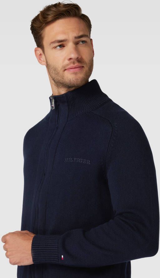 Tommy Hilfiger Chunky Monotype Sweater Met Ritssluiting Blue Heren - Foto 2