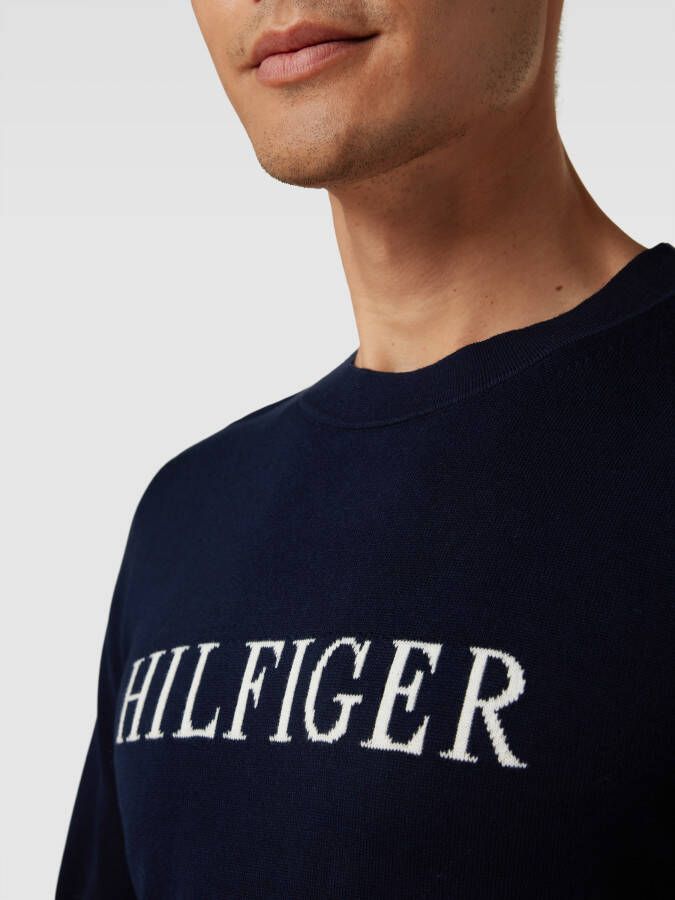 Tommy Hilfiger Gebreide pullover met labelprint model 'FLAG CUFF'