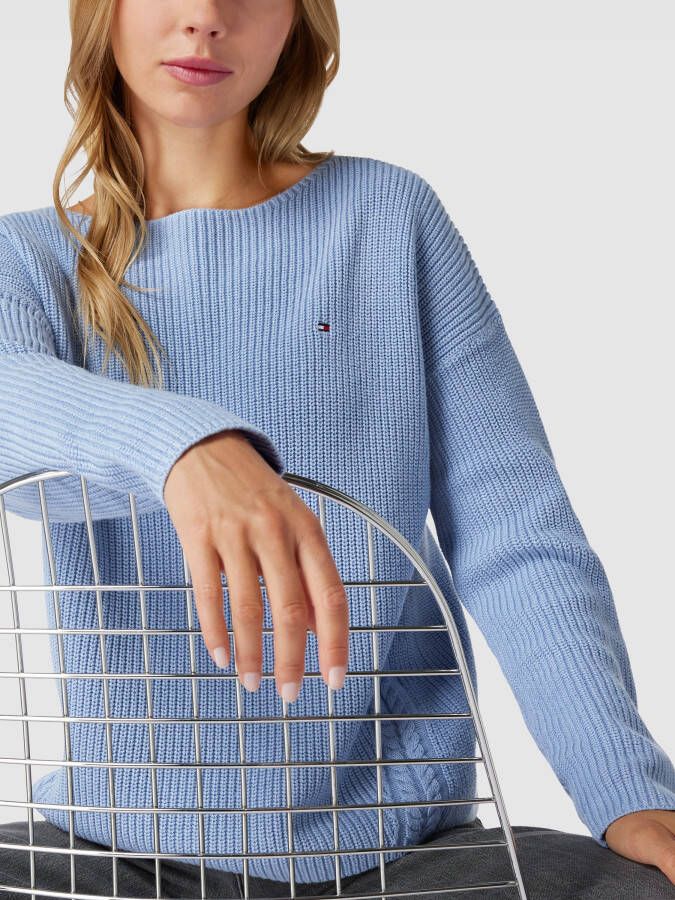 Tommy Hilfiger Gebreide pullover met labelstitching model 'HAYANA'
