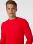 Tommy Hilfiger Merino Crewneck Sweater in Fireworks Rood Red Heren - Thumbnail 2
