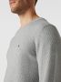 Tommy Hilfiger Gebreide pullover met structuurmotief model 'CROSS' - Thumbnail 3