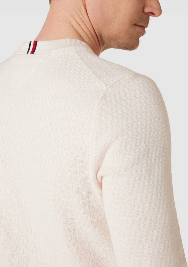 Tommy Hilfiger Gebreide pullover met structuurmotief model 'CROSS'