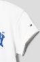 Tommy Hilfiger T-shirt met logo wit blauw Meisjes Katoen Ronde hals Logo 116 - Thumbnail 6