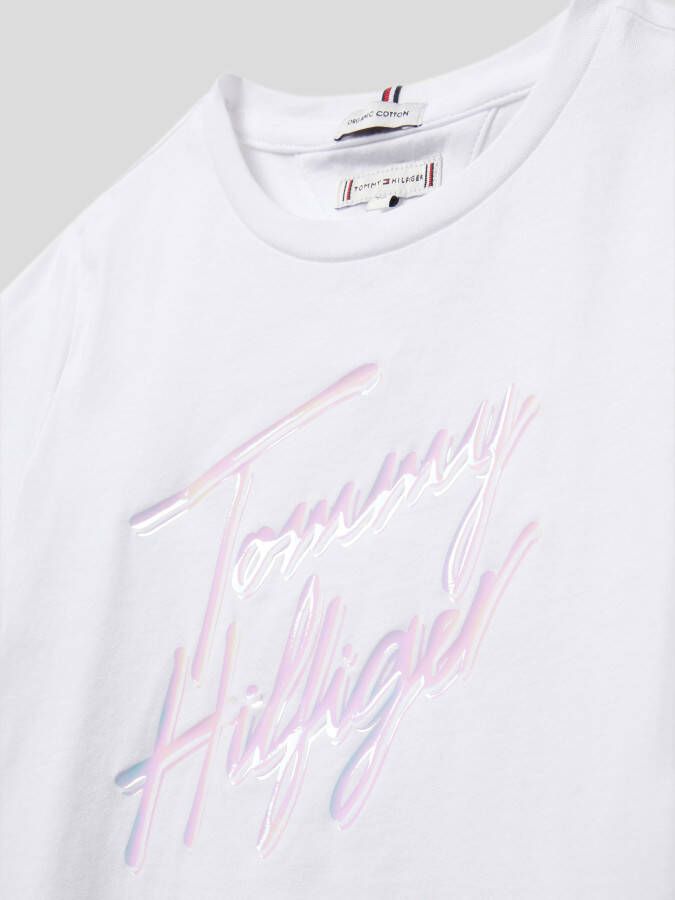 Tommy Hilfiger Kids T-shirt met glanzend opschrift