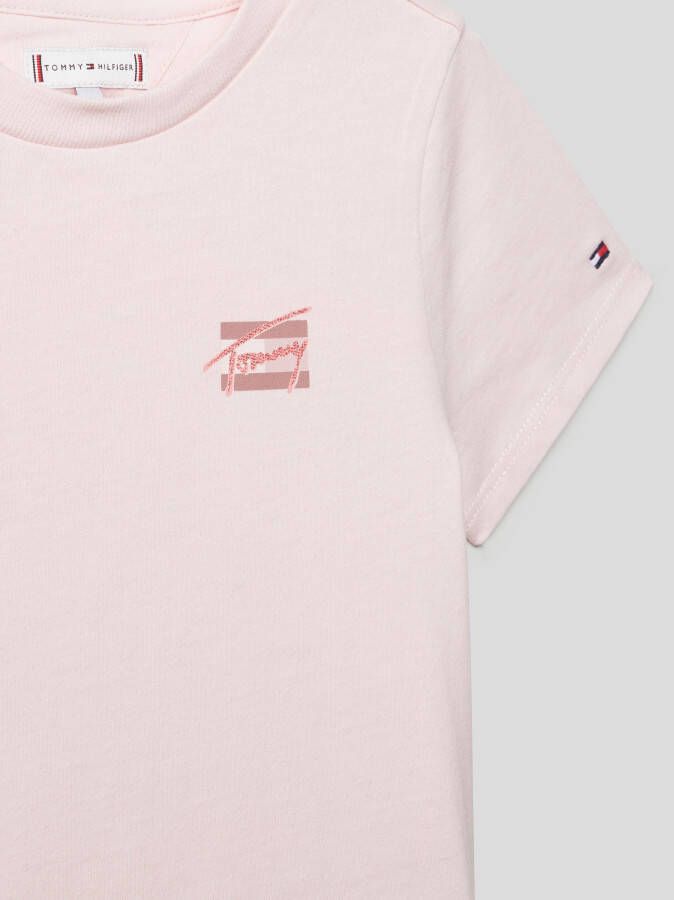 Tommy Jeans Natural Dye Script Tee S S Roze Dames