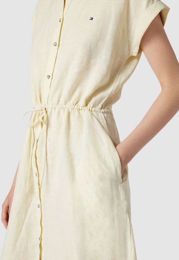 Tommy Hilfiger Midi-jurk van linnen met knoopsluiting - Foto 2