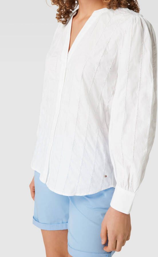 Tommy Hilfiger Overhemdblouse met ajourpatroon - Foto 2