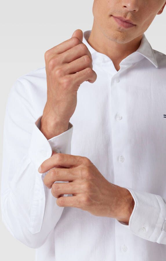 Tommy Hilfiger Tailored Regular fit zakelijk overhemd met labelstitching - Foto 2