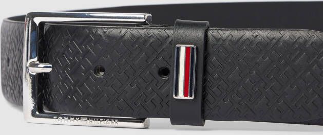 Tommy Hilfiger Riem van leer met structuurmotief model 'BUSINESS'