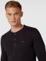 Tommy Hilfiger Shirt met lange mouwen en labelstitching model 'HENLEY' - Thumbnail 2
