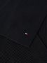 Tommy Hilfiger Heren Zwart Effen Kasjmier Katoenen Sjaal Black Heren - Thumbnail 4