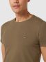 Tommy Hilfiger Donkergroene T-shirt Stretch Extra Slim Fit Tee - Thumbnail 8