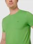 Tommy Hilfiger Slim fit T-shirt met labelstitching - Thumbnail 6