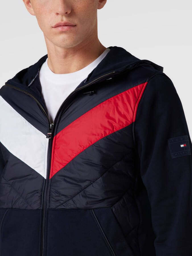 Tommy Hilfiger Sweatjack met contrasterende inzet model 'MIX MEDIA ZIP'