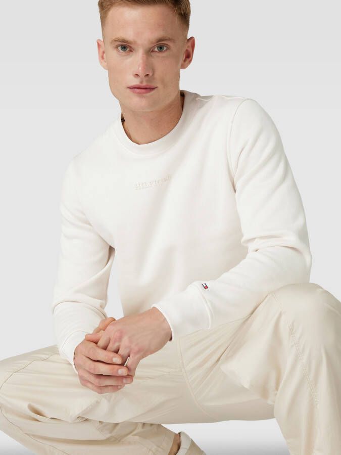 Tommy Hilfiger Sweatshirt met labelprint model 'MONOTYPE'