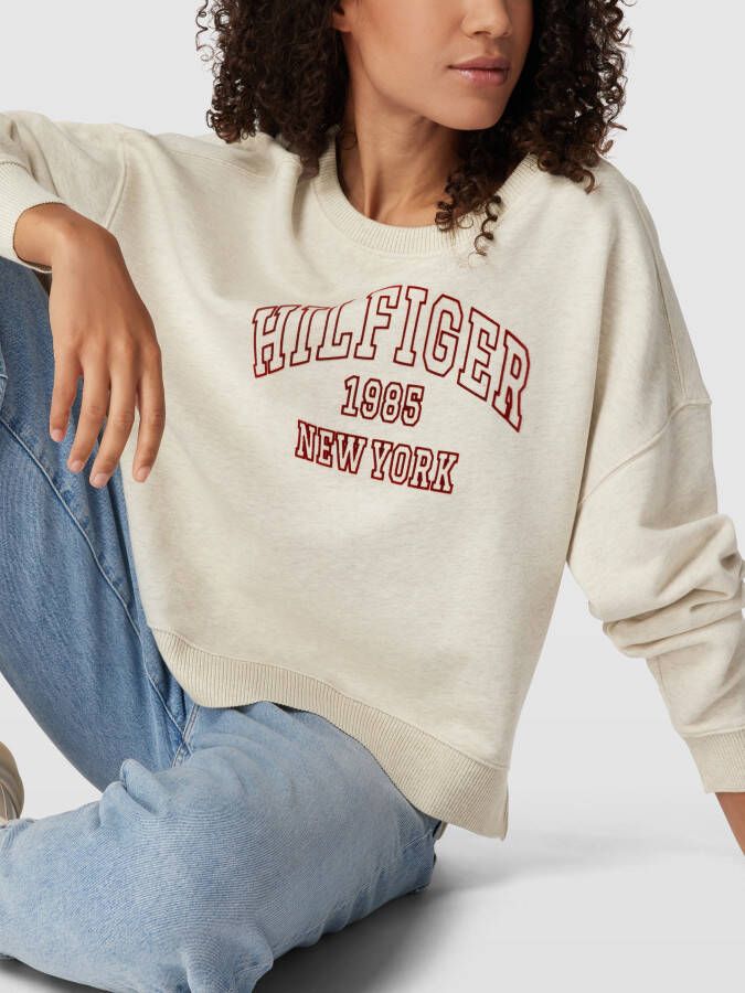 Tommy Hilfiger Sweatshirt met labelprint model 'VARSITY'