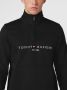 Tommy Hilfiger Logo Mockneck trui zwart Mw0Wm20954 BDS Zwart Heren - Thumbnail 11