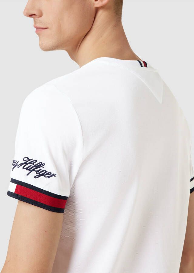 Tommy Hilfiger T-shirt met labelstitching model 'PIQUE'