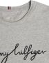 Tommy Hilfiger Logo Signature T-Shirt Grijs Gray Dames - Thumbnail 3