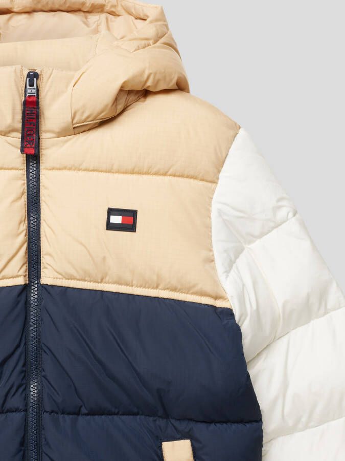 Tommy Hilfiger Teens Gewatteerd jack in colour-blocking-design