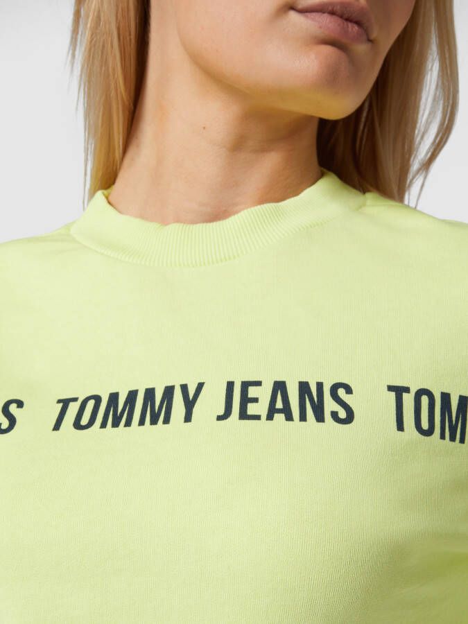 Tommy hilfiger korte regular cropped sweater limegroengeel - Foto 2