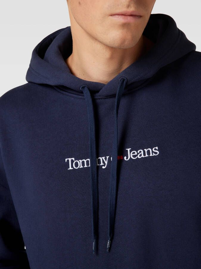 Tommy Jeans Hoodie met labelstitching model 'LINEAR'