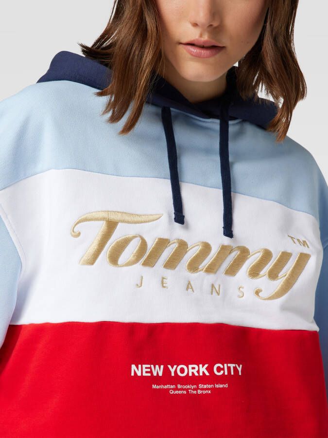 Tommy Jeans Korte hoodie met colour-blocking-design