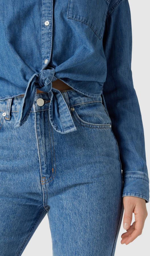 Tommy Jeans Korte jeansblouse met knoopdetail