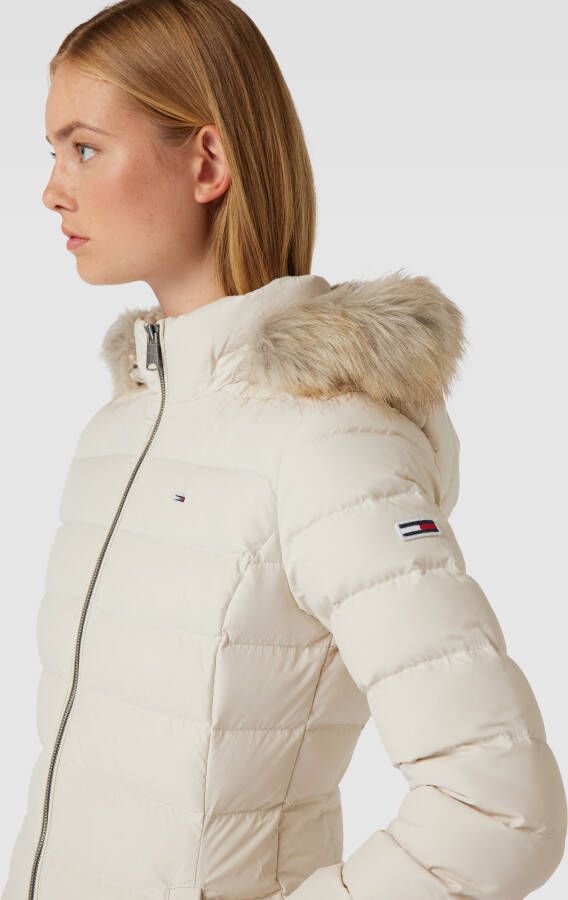 Tommy Jeans Lange donsjas met labelstitching