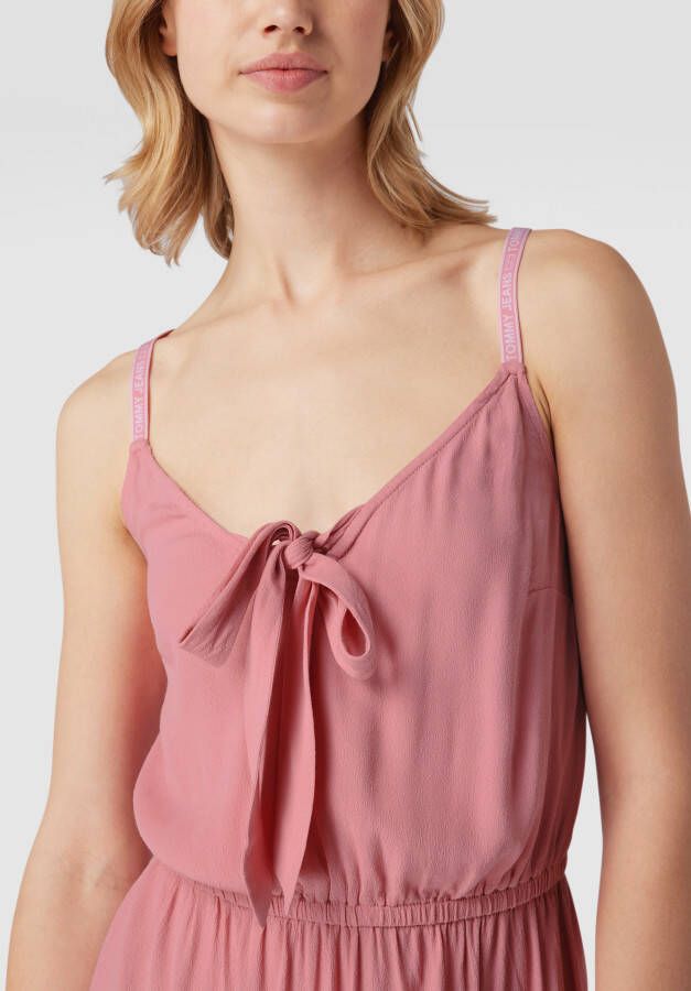 Tommy Hilfiger Roze Uitlopende Mini Jurk met Strik Pink Dames - Foto 2
