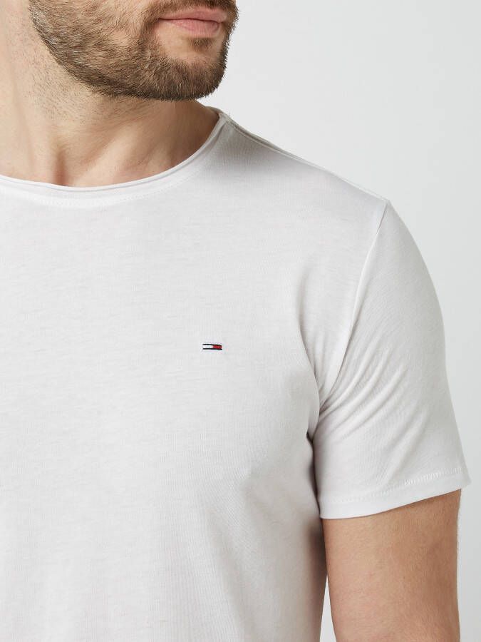 Tommy Jeans Slim fit T-shirt met geborduurd logo model 'Jaspe'