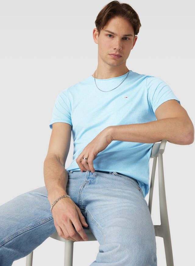 Tommy Jeans Slim fit T-shirt met labelstitching