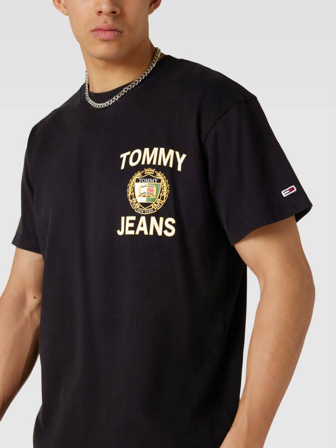 Tommy Jeans T-shirt met labelprint model 'LUXE'