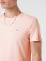 Tommy Jeans gemêleerd slim fit T-shirt pink crystal - Thumbnail 4