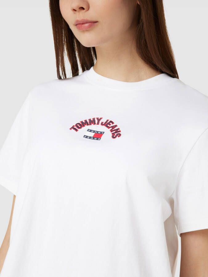 Tommy Jeans T-shirt met labelstitching model 'VARSITY'