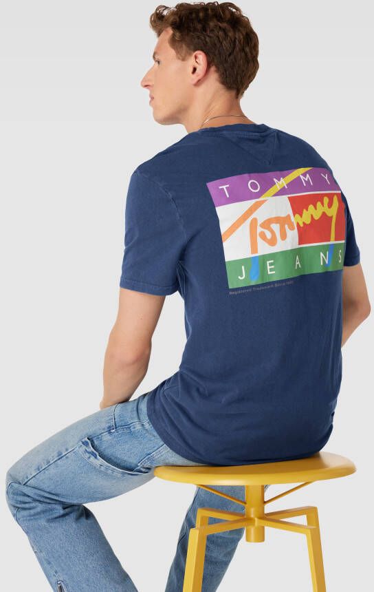 Tommy Jeans T-shirt met ronde hals model 'SIGNATURE POP'