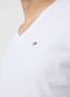 Tommy Hilfiger Wit Katoenen Heren T-Shirt Klassieke Stijl White Heren - Thumbnail 6