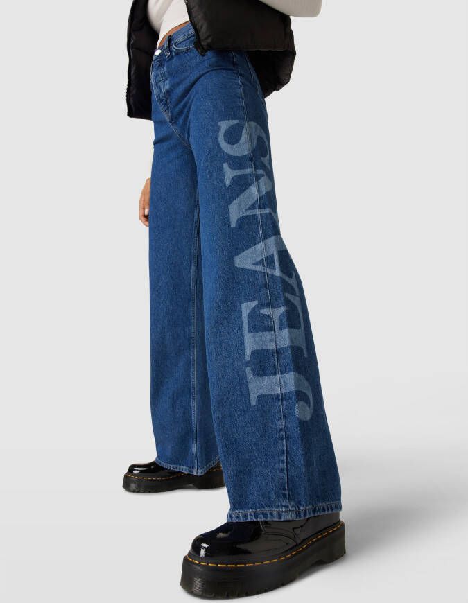 Tommy Jeans Wide leg jeans met labelpatch