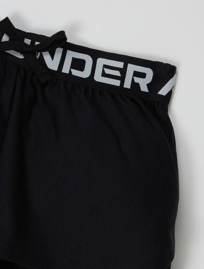 Under Armour sportshort zwart wit Sportbroek Jongens Meisjes Polyester 164