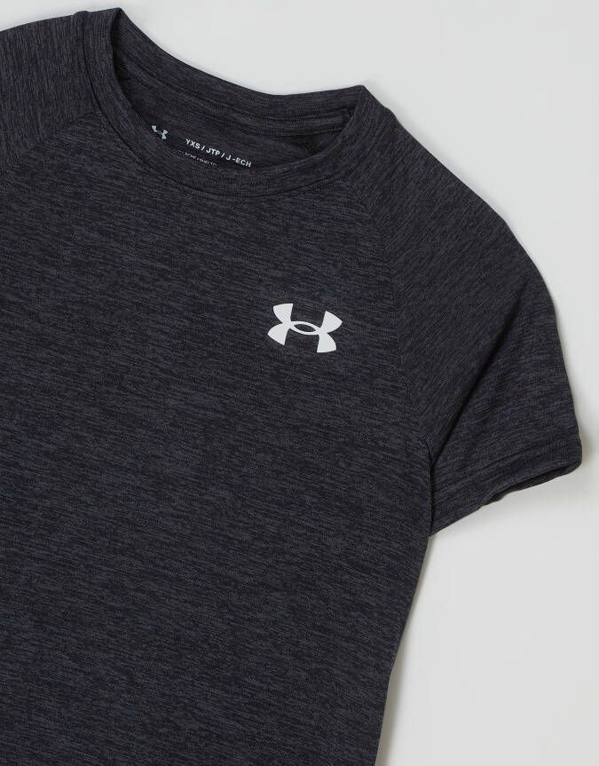 Under Armour sportshirt Tech 2.0 zwart wit Sport t-shirt Polyester Ronde hals 152