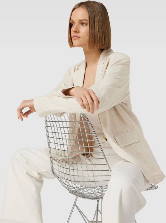 Vero Moda Blazer met linnen in effen design model 'LUCY'