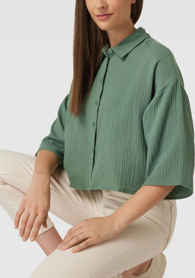 Vero Moda Korte blousetop met platte kraag model 'NATALI'