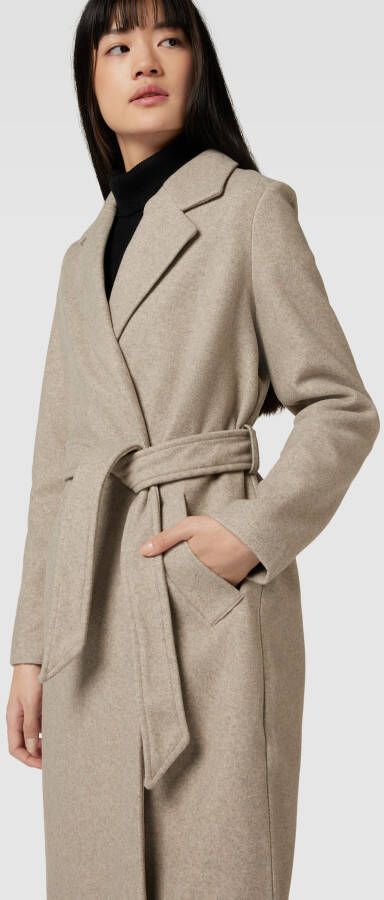 Vero Moda Lange jas met strikceintuur model 'FORTUNEAYA' - Foto 3