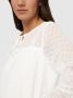 VILA semi-transparante top VIEDEE van gerecycled polyester wit - Thumbnail 5