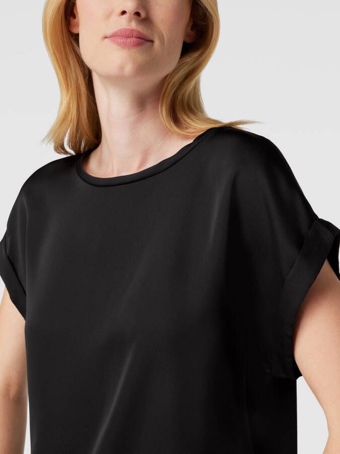 Vila T-shirt met vaste mouwomslagen model 'VIELLETTE'
